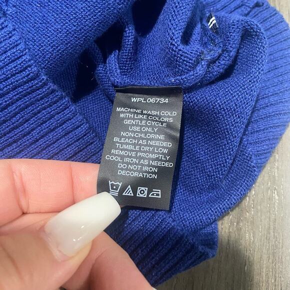 Nautica Little Girls’ Jersey Cardigan Sweater With Pockets, Navy Blue, M(5) - Picture 7 of 7